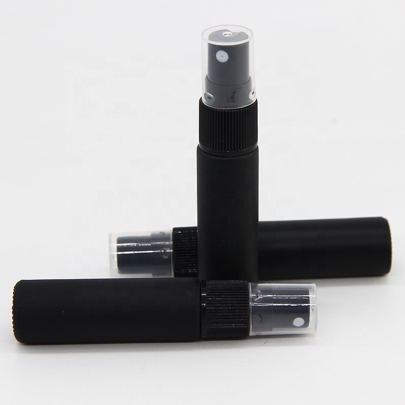 10ml empty black glass bottles with spray for essential oil proof-leaking container usage