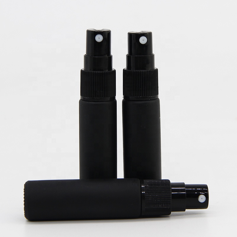 10ml empty black glass bottles with spray for essential oil proof-leaking container usage