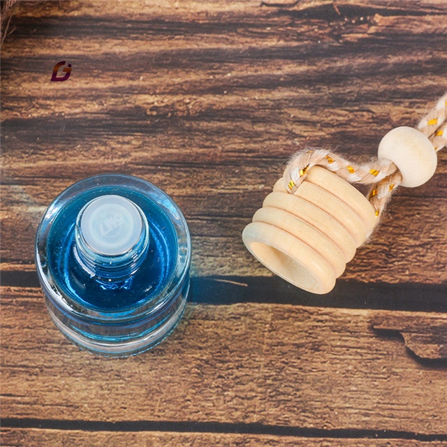 10ml empty glass car perfume bottle hanging wooden
