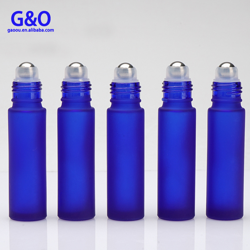 10ml essential oil glass roller ball bottles 10ml glass roll on bottle essential oil perfume white frosted glass roll on bottles