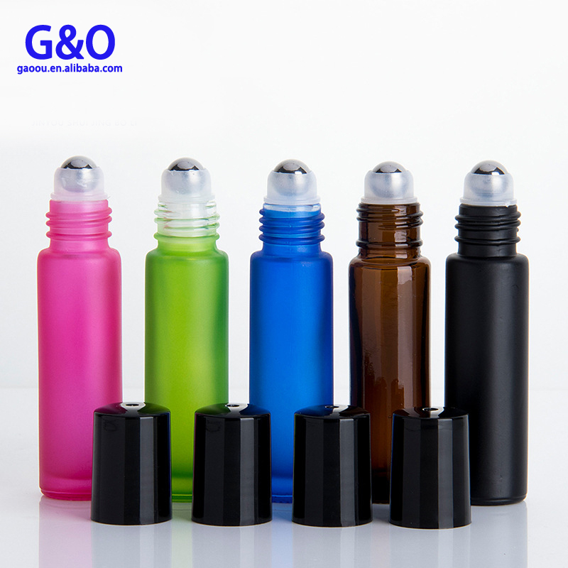 10ml essential oil glass roller ball bottles 10ml glass roll on bottle essential oil perfume white frosted glass roll on bottles