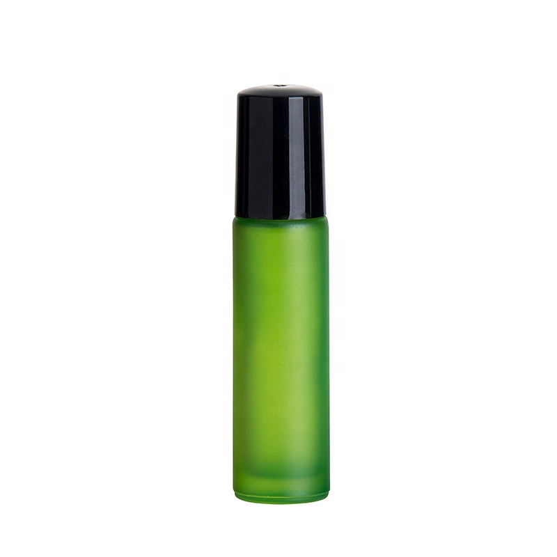 10ml essential oil roll on glass bottle with rainbow color essential oil