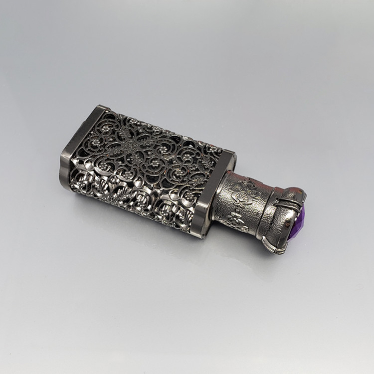 10ml fancy empty Arabic style essential oil attar glass bottle with dropper