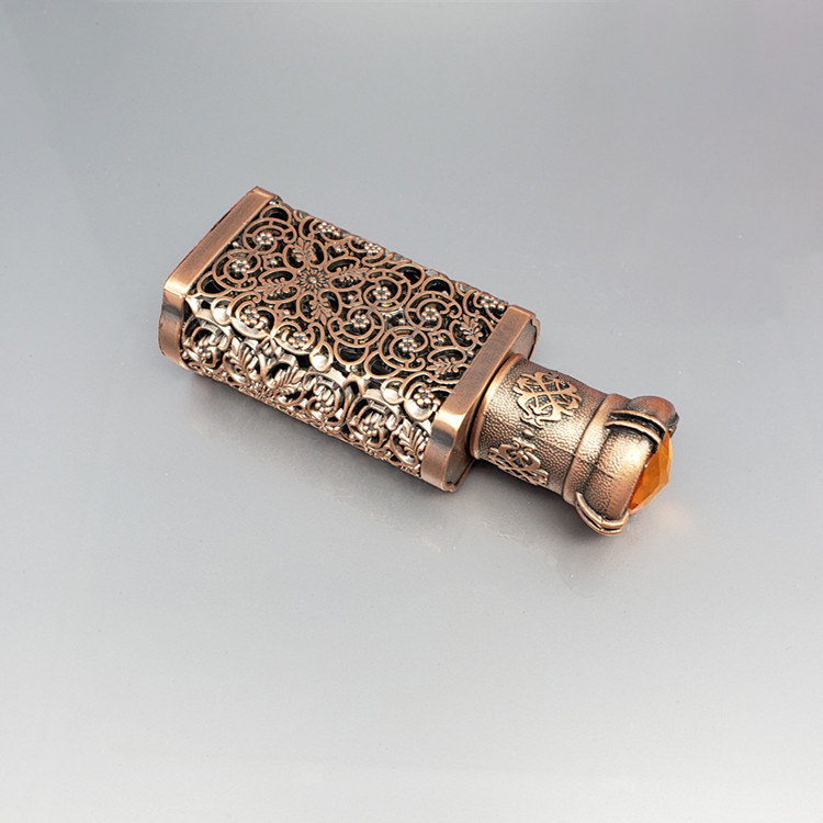 10ml fancy empty Arabic style essential oil attar glass bottle with dropper