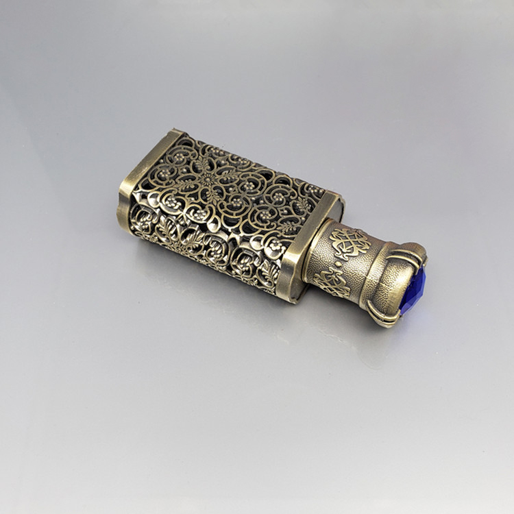 10ml fancy empty Arabic style essential oil attar glass bottle with dropper