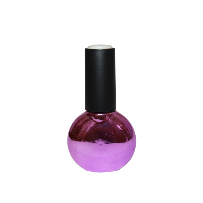 10ml fashional glass nail polish bottle unique nail polish bottle flat clear glass nail polish bottle with cap with brush