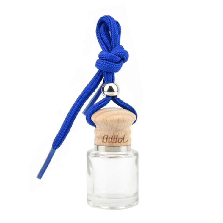10ml frosted empty glass car perfume bottle hanging wooden