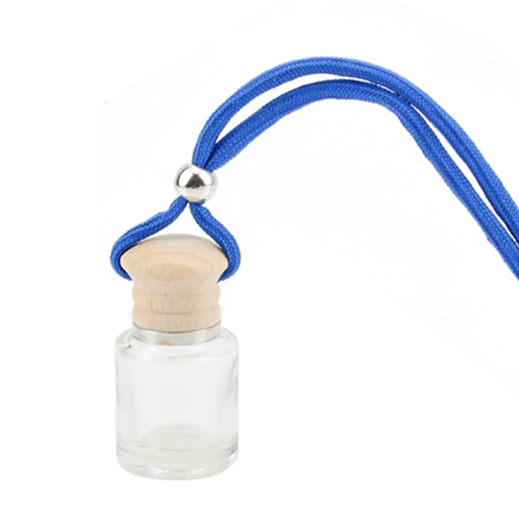 10ml frosted empty glass car perfume bottle hanging wooden