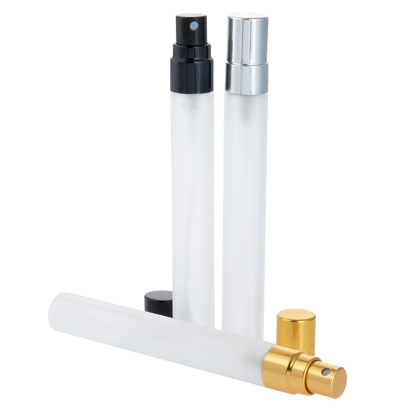 10ml frosted glass spray bottles refillable aluminum perfume atomizer spray bottles for perfume
