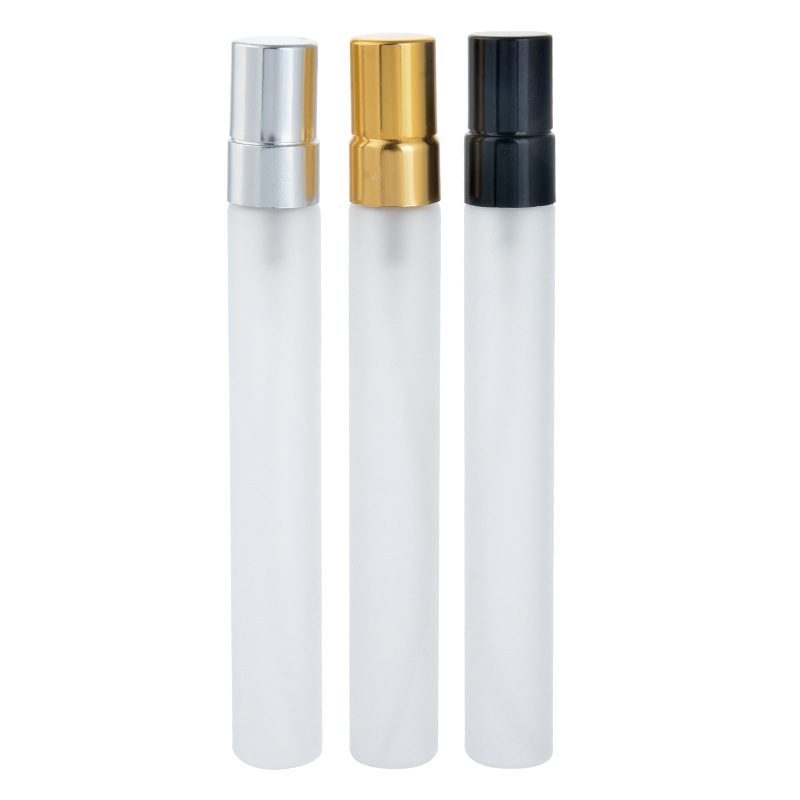 10ml frosted glass spray bottles refillable aluminum perfume atomizer spray bottles for perfume