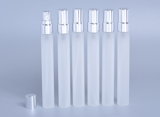 10ml frosted glass spray bottles refillable aluminum perfume atomizer spray bottles for perfume