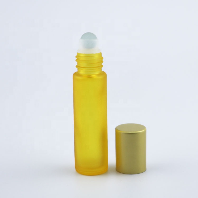 10ml frosted roll on cosmetic bottle purple frosted roller bottle for essential oil