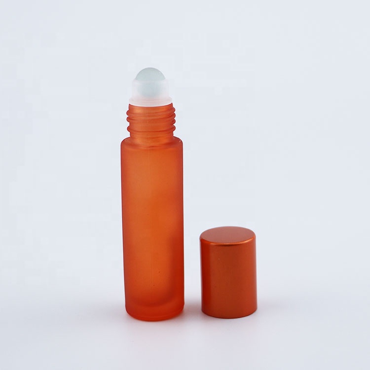 10ml frosted roll on cosmetic bottle purple frosted roller bottle for essential oil