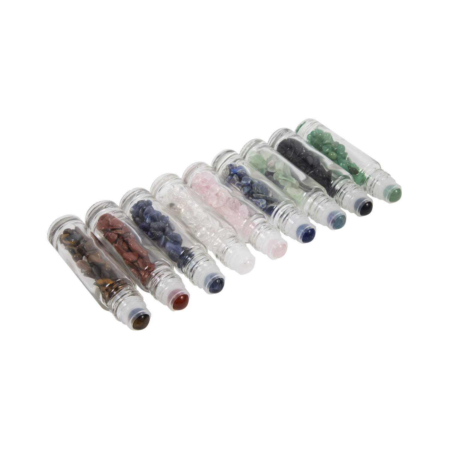 10ml gemstone perfume bottle glass essential oil gemstone roller ball bottle 2021