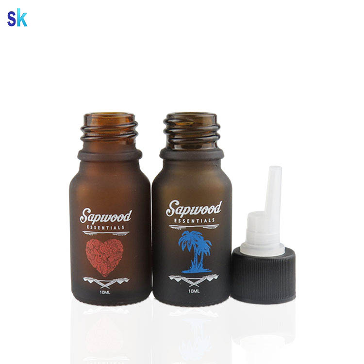 10ml glass amber essential oil bottle tamper evident cap glass bottle euro dropper