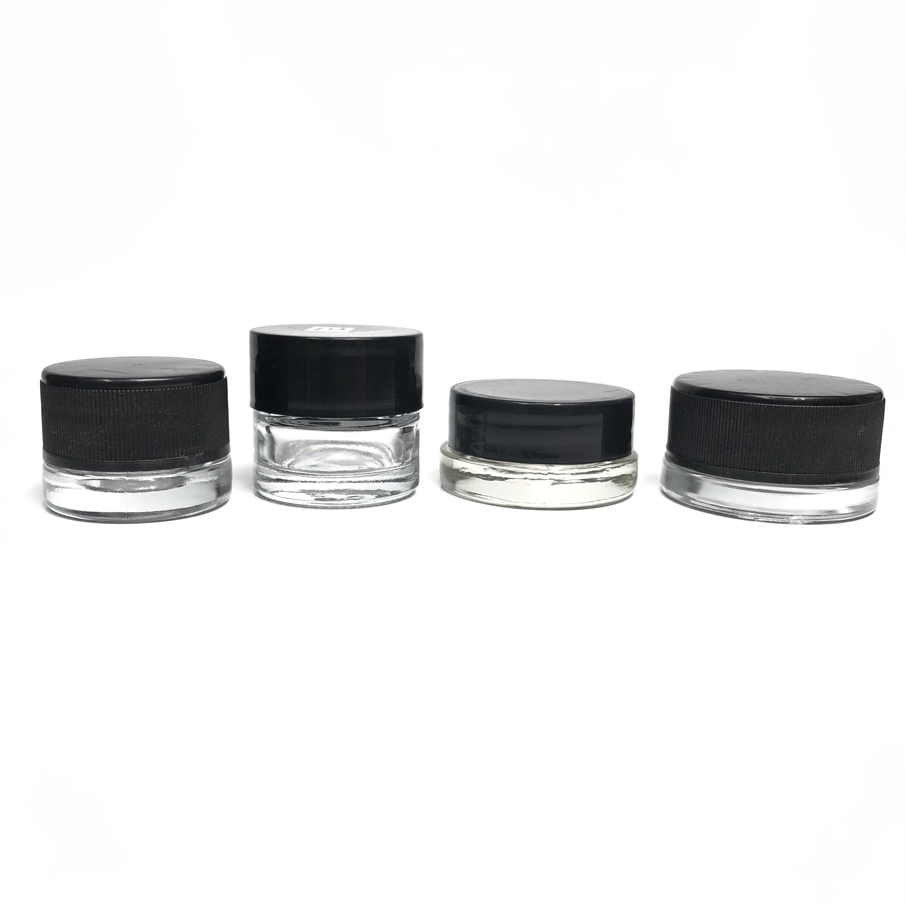 10ml glass eye cream jars cosmetic container tall neck with screw top plastic cap