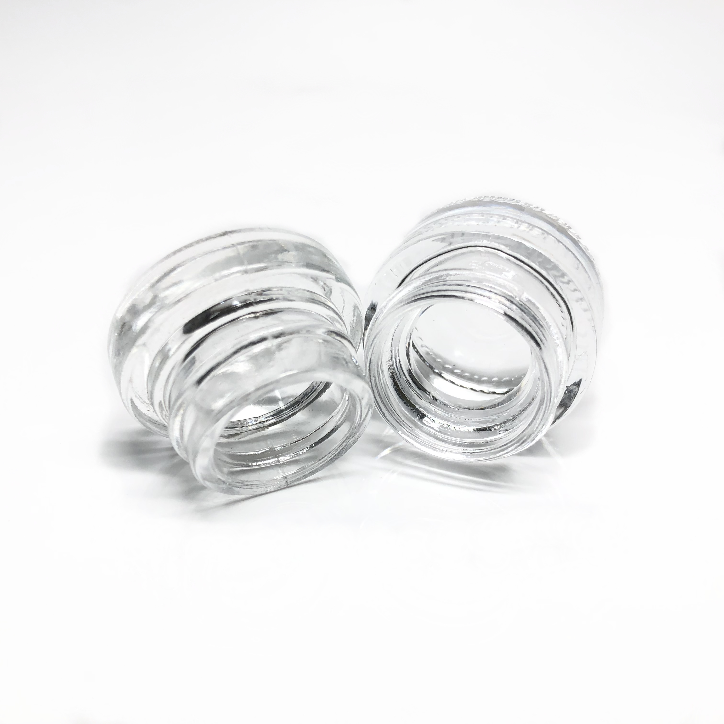 10ml glass eye cream jars cosmetic container tall neck with screw top plastic cap