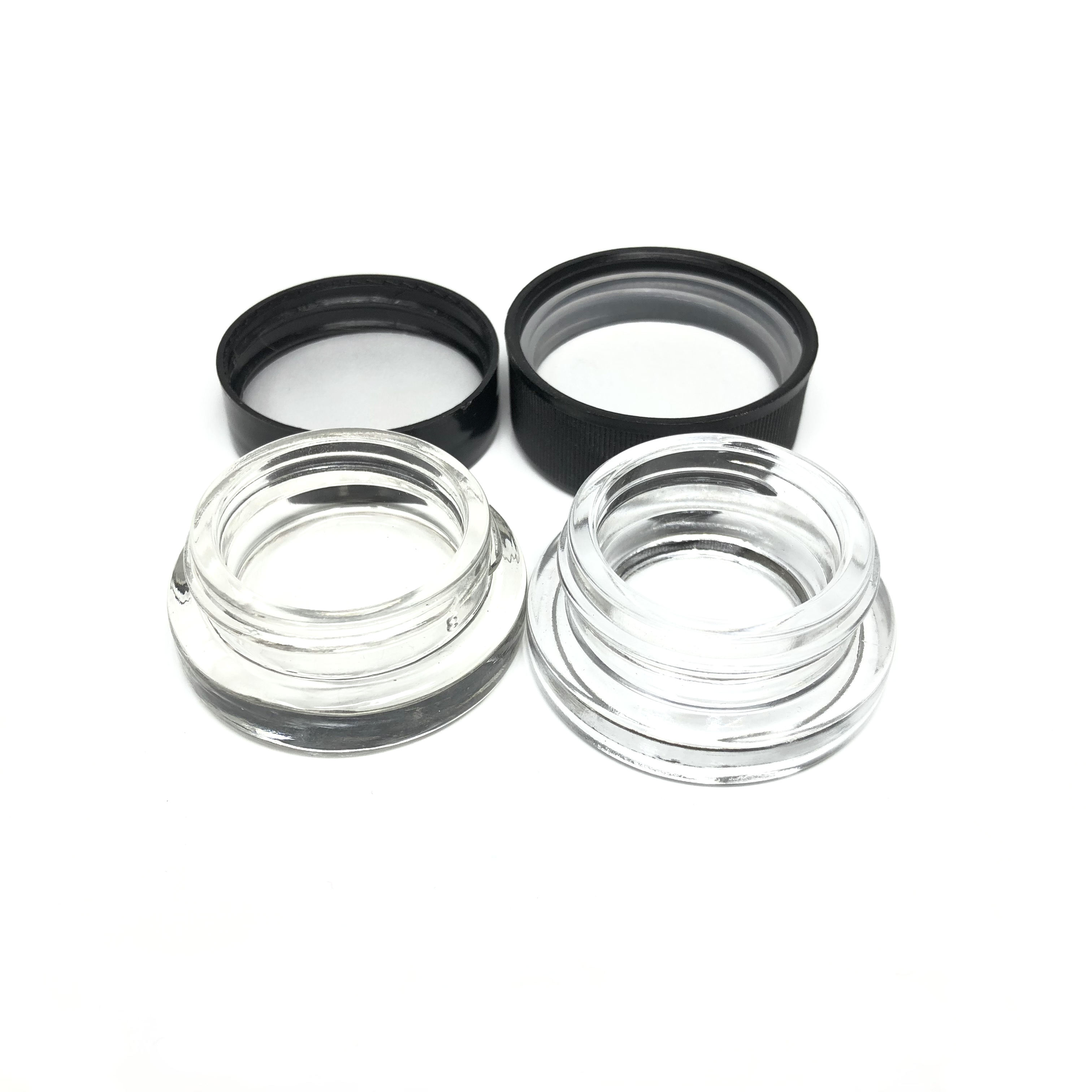 10ml glass eye cream jars cosmetic container tall neck with screw top plastic cap