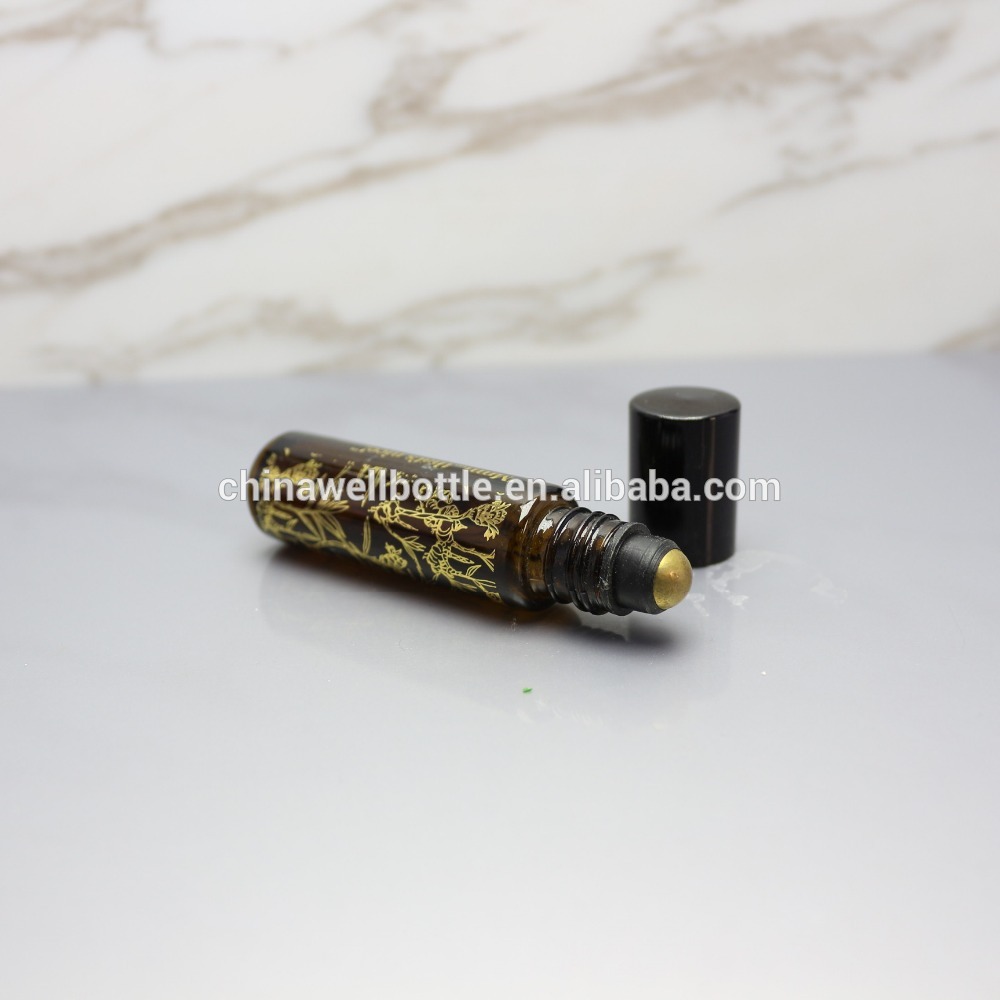 10ml glass roll on bottles with stainless steel roller ball cap Roller2-11A