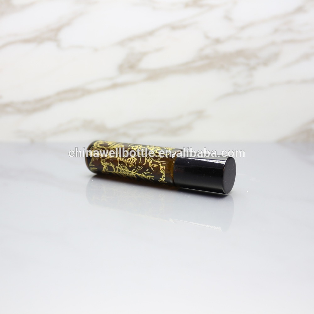 10ml glass roll on bottles with stainless steel roller ball cap Roller2-11A
