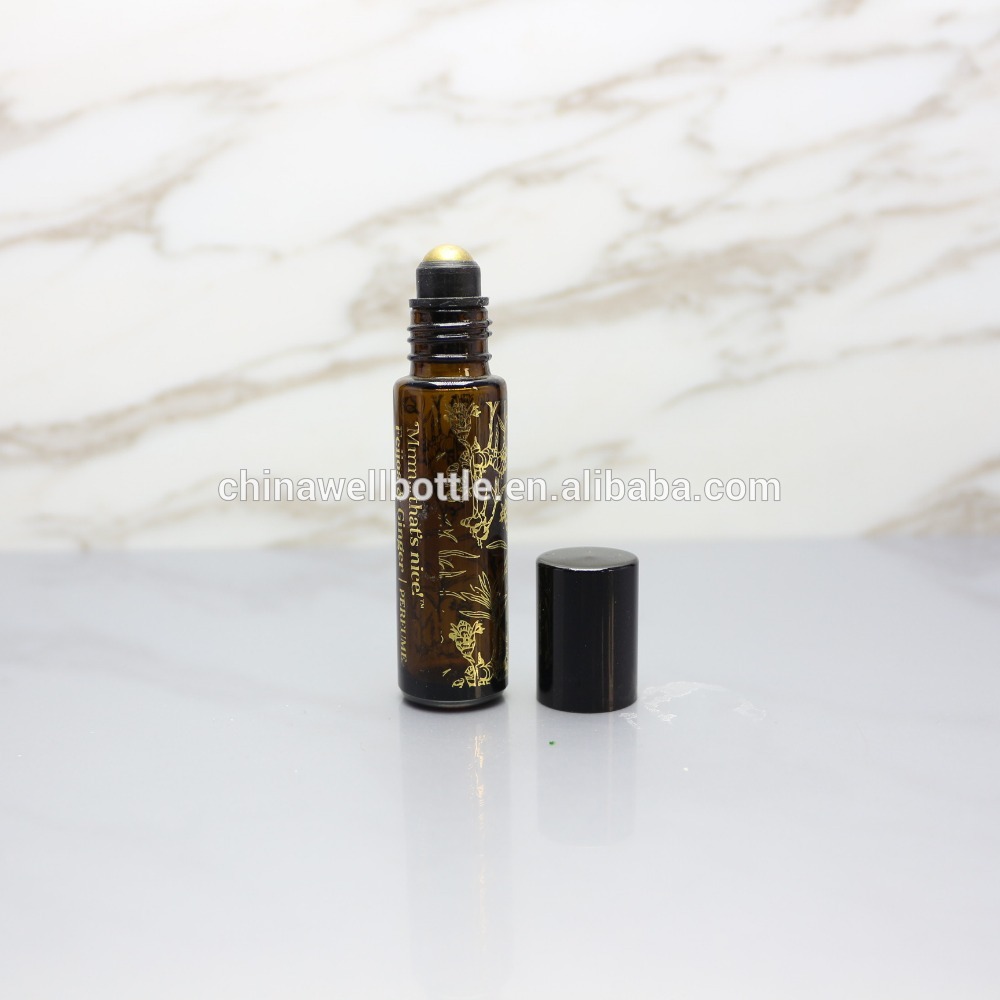 10ml glass roll on bottles with stainless steel roller ball cap Roller2-11A