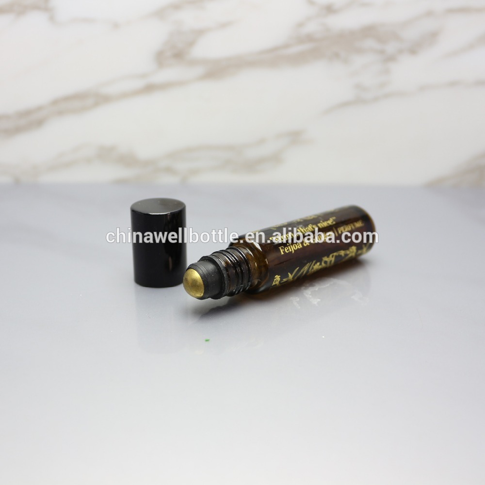 10ml glass roll on bottles with stainless steel roller ball cap Roller2-11A