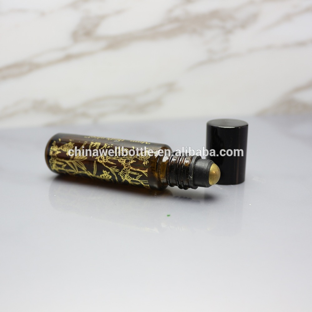 10ml glass roll on bottles with stainless steel roller ball cap Roller2-11A