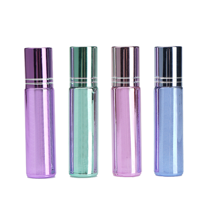 10ml matte black glass roll on bottle with stainless steel roller ball popular roller bottles for essential oils