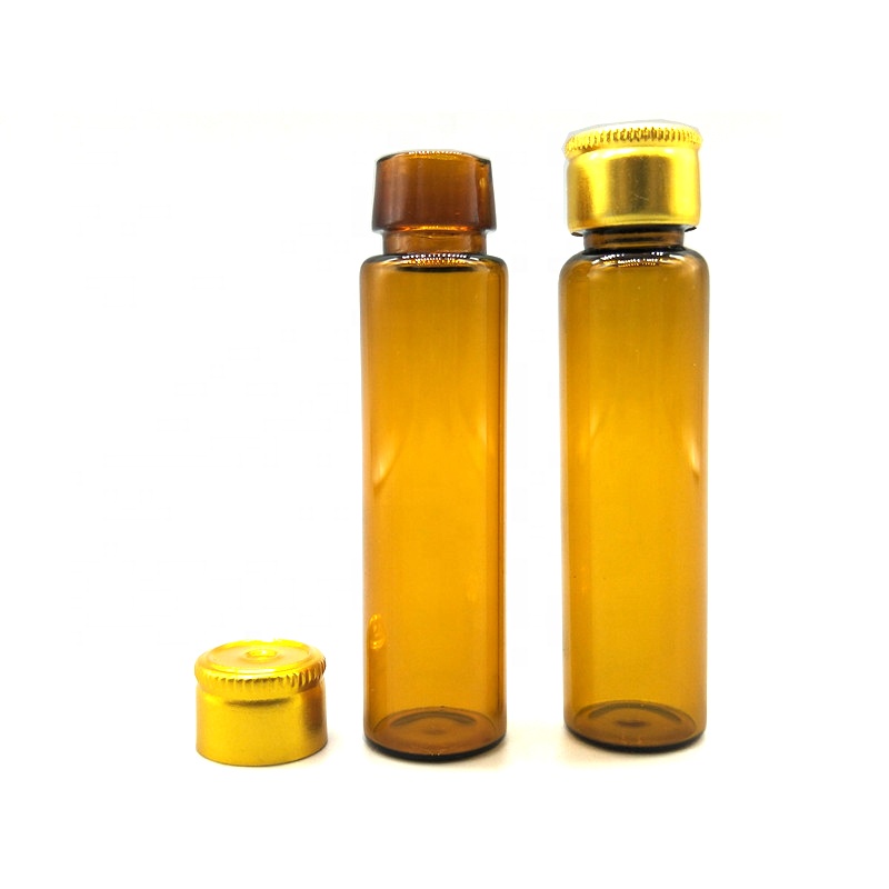 10ml medical oral liquid amber clear glass bottle with metal cap 10 ml clear glass vial