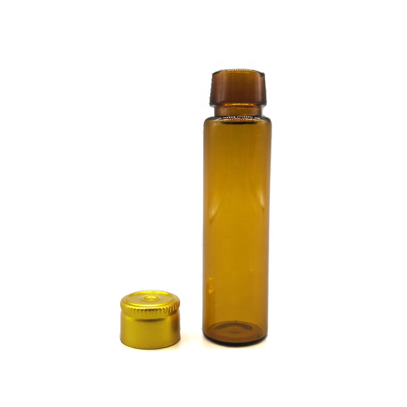 10ml medical oral liquid amber clear glass bottle with metal cap 10 ml clear glass vial