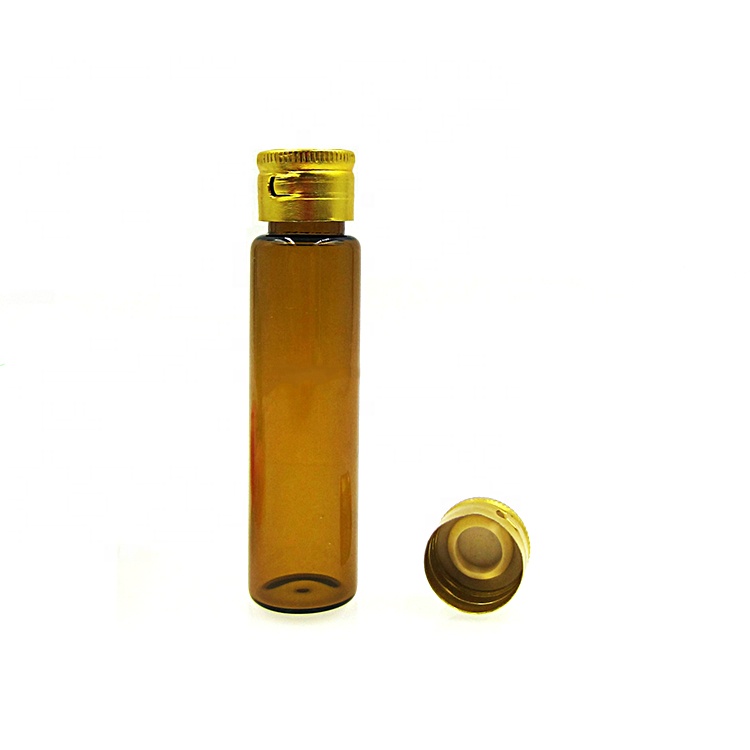 10ml medical oral liquid amber clear glass bottle with metal cap 10 ml clear glass vial