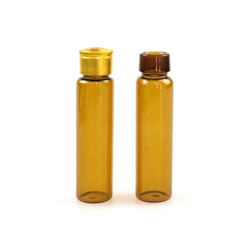 10ml medical oral liquid amber clear glass bottle with metal cap 10 ml clear glass vial