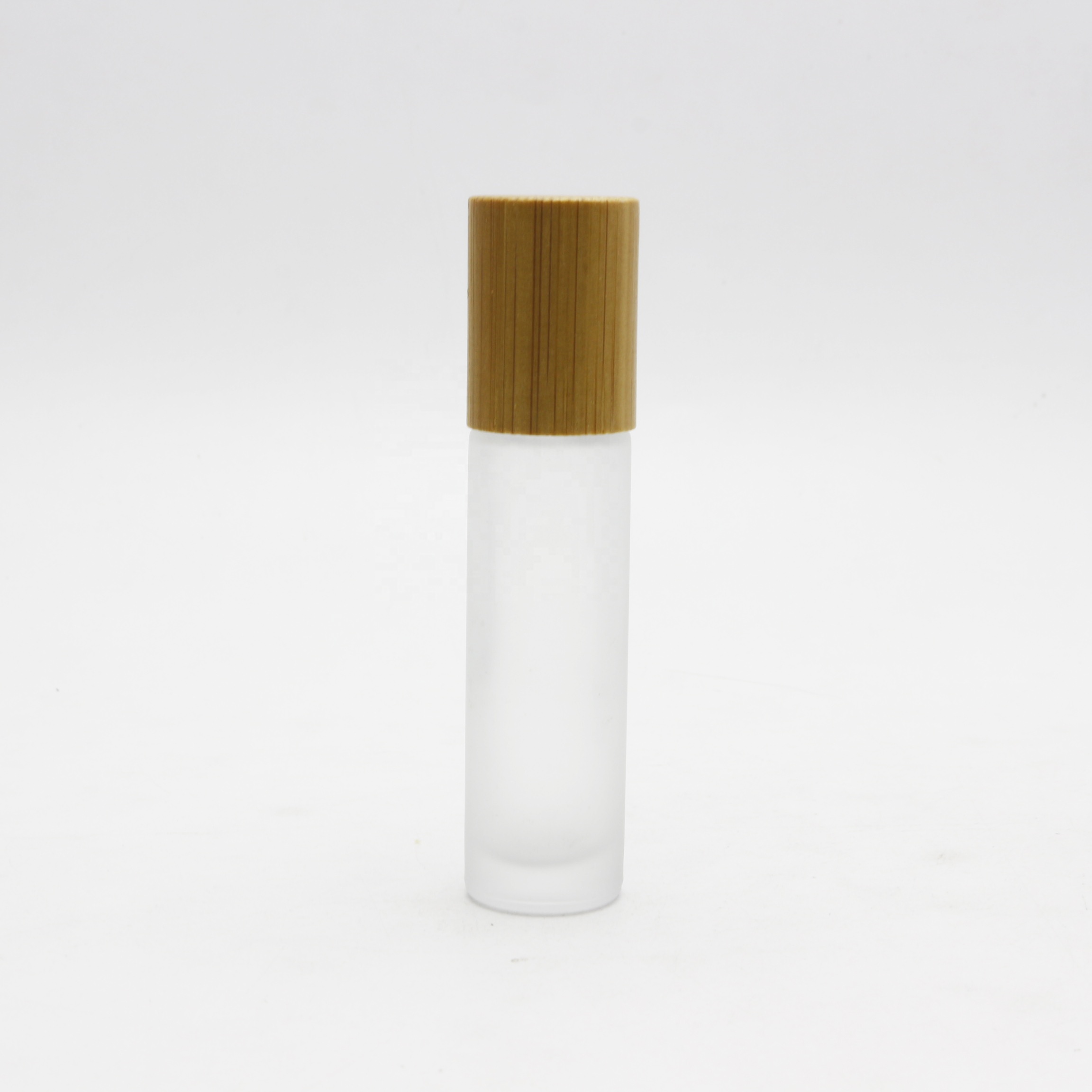 10ml perfume oil roll on essential oil bamboo lids amber white clear black roller bottle with plastic roller-888A