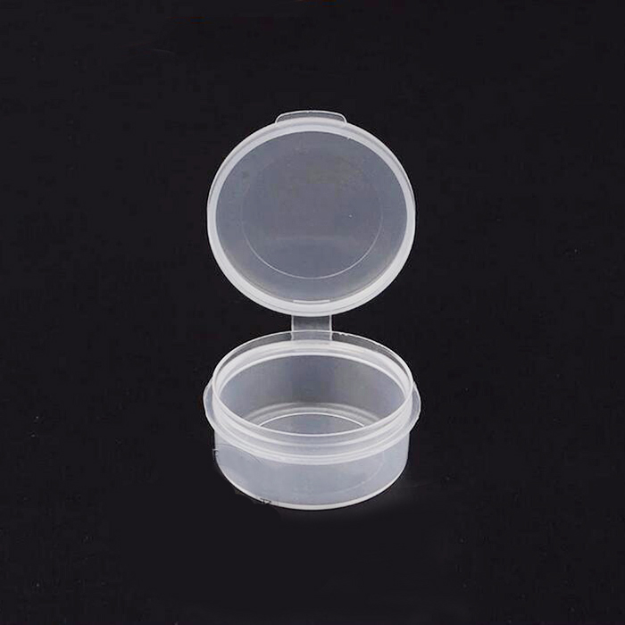 10ml plastic cosmetic jar wholesale clear plastic container Cosmetic jar with flip top lid