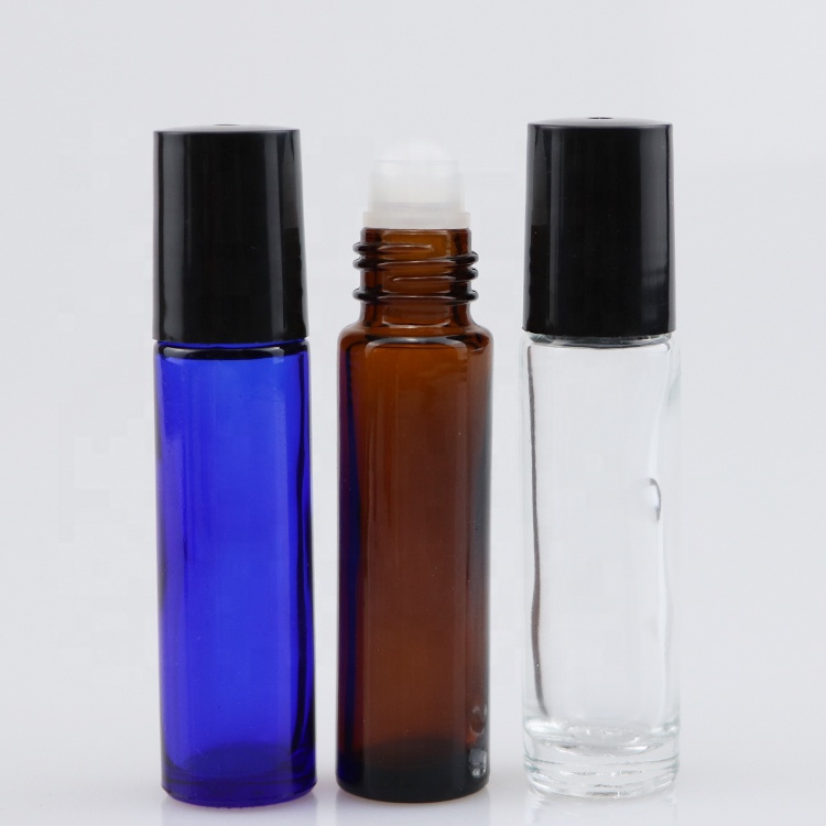10ml roll blue bottles with ball roll on clear glass bottle cosmetic roll on bottle