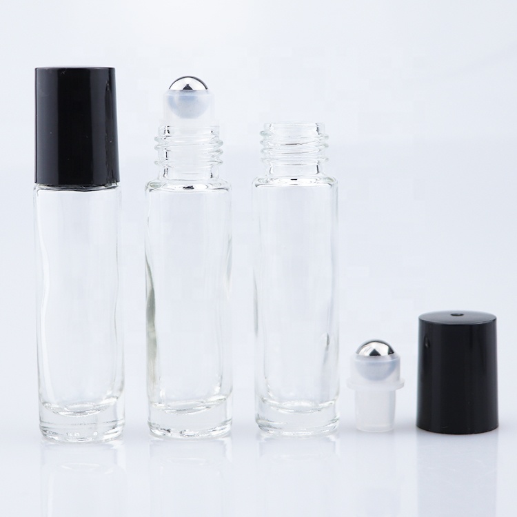 10ml roll-on perfume bottle 10ml amber glass roll on bottle with metal roller ball