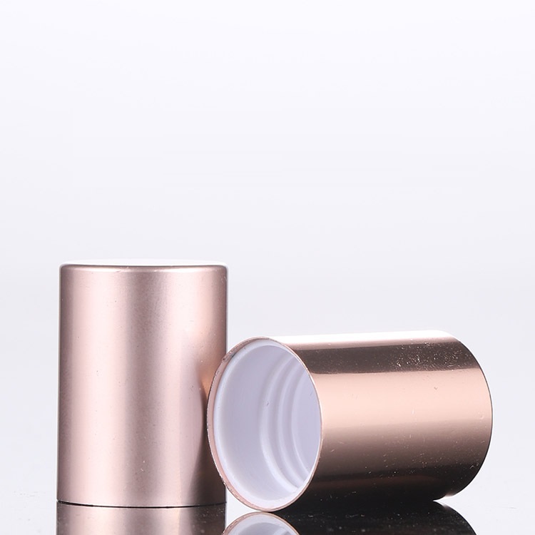 10ml rose gold and matte glass roll on bottle with rose Gold cap 5ml 10ml rose gold Essential oil roller bottle perfume bottle