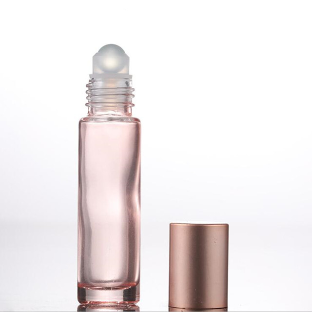 10ml rose gold glass roll on bottles essential oil perfume roller bottle with glass ball