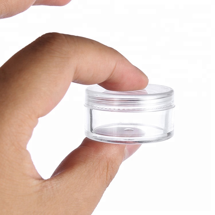 10ml round plastic PS empty skin care cream jar