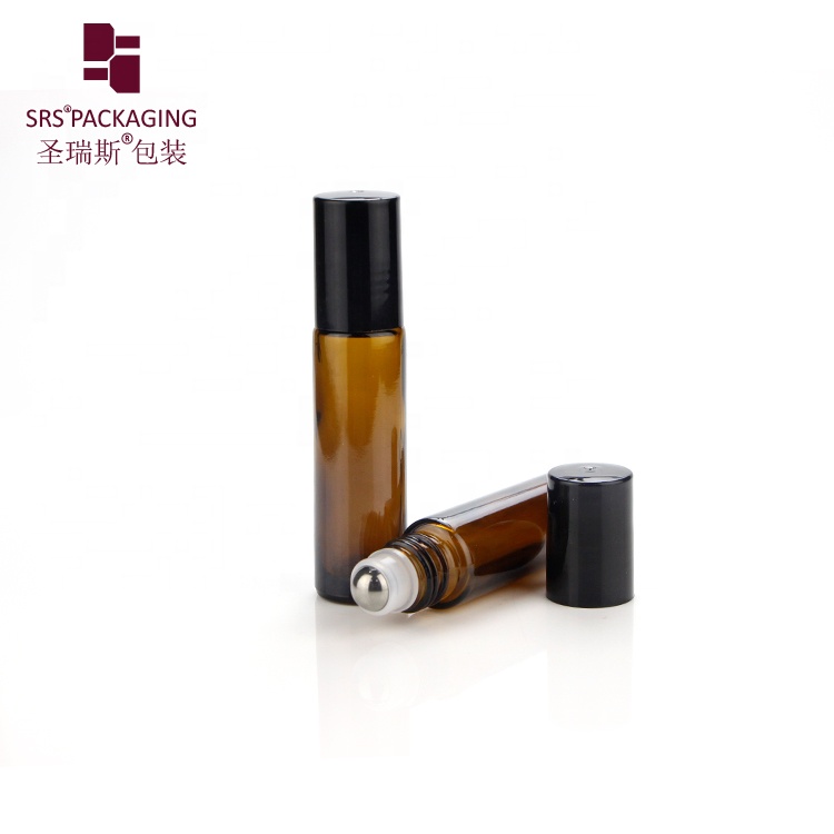 10ml thick wall empty roller metal ball glass bottle for essential oil