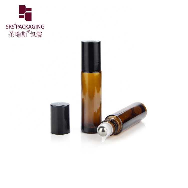10ml thick wall empty roller metal ball glass bottle for essential oil
