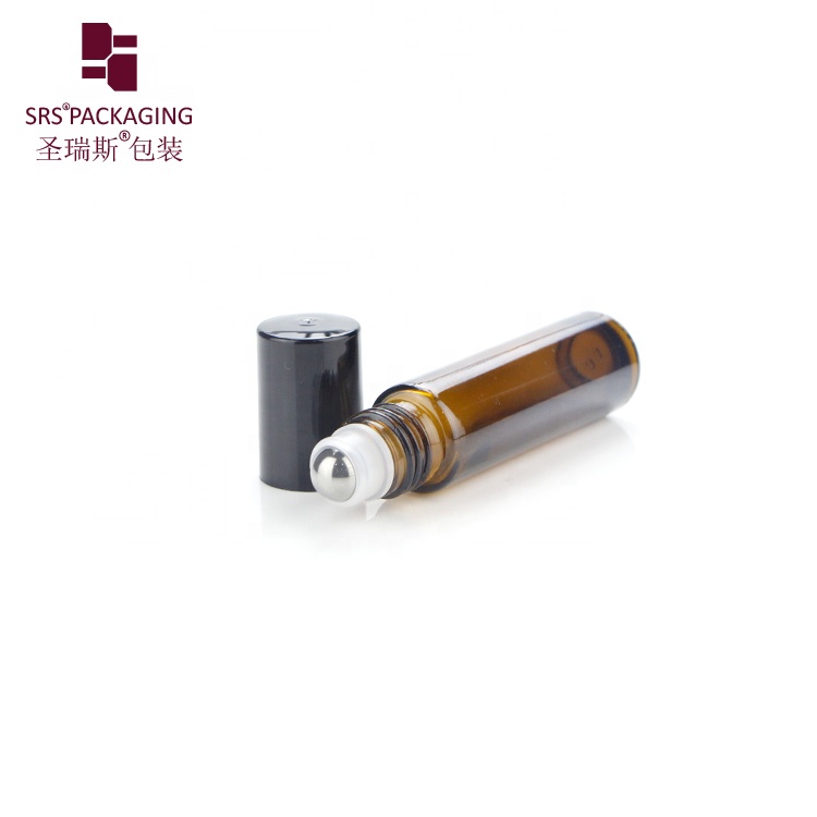10ml thick wall empty roller metal ball glass bottle for essential oil