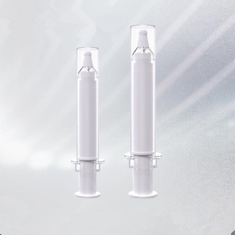 10ml white Cosmetic airless Serum lotion Pump Bottles cosmetic syringe tube Hyaluronic Acid packing tube
