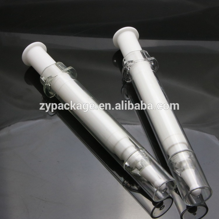 10ml white Cosmetic airless Serum lotion Pump Bottles cosmetic syringe tube Hyaluronic Acid packing tube