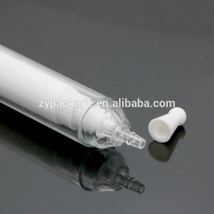 10ml white Cosmetic airless Serum lotion Pump Bottles cosmetic syringe tube Hyaluronic Acid packing tube