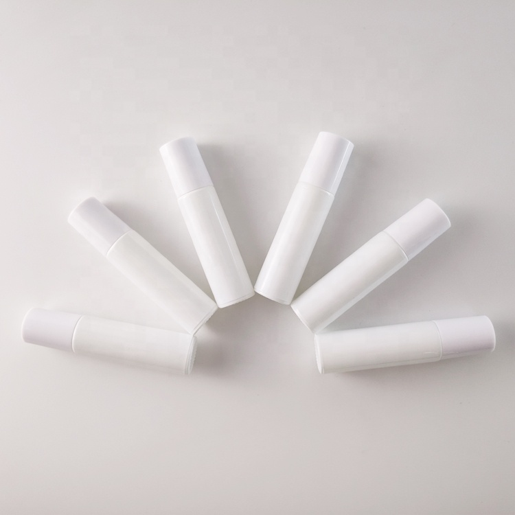 10ml white glass roll on bottle with stainless steel roller ball in stock