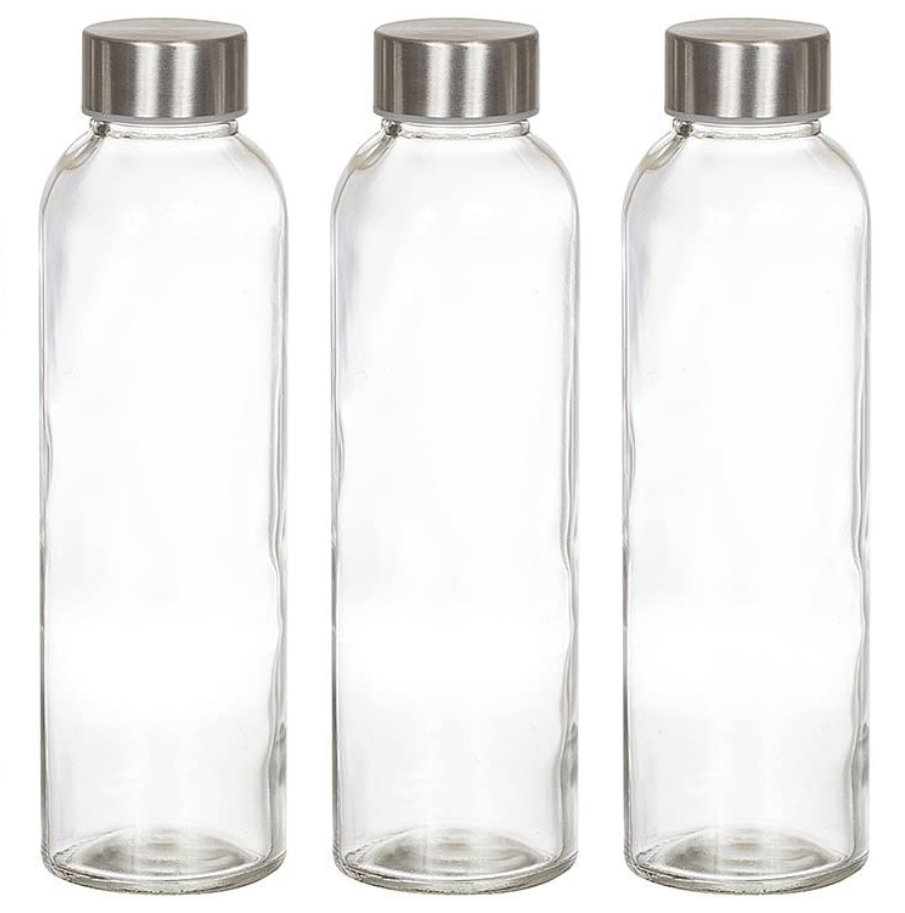10oz 15oz water bottle glass juice bottle drinking glass bottle with metal lid