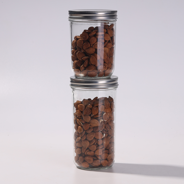 10oz 20oz Glass Mason Jar with Wide Mouth Metal Lid Mason Storage Jar