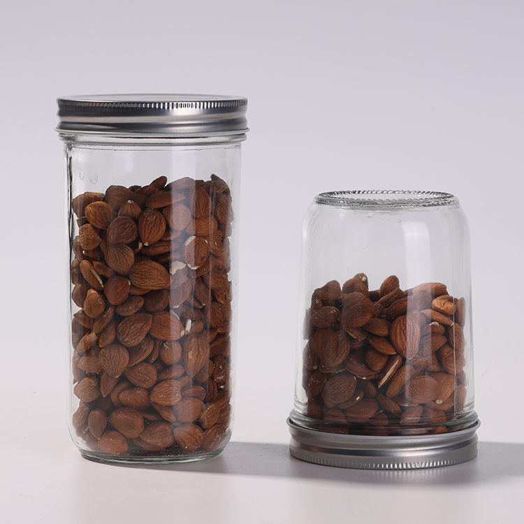 10oz 20oz Glass Mason Jar with Wide Mouth Metal Lid Mason Storage Jar