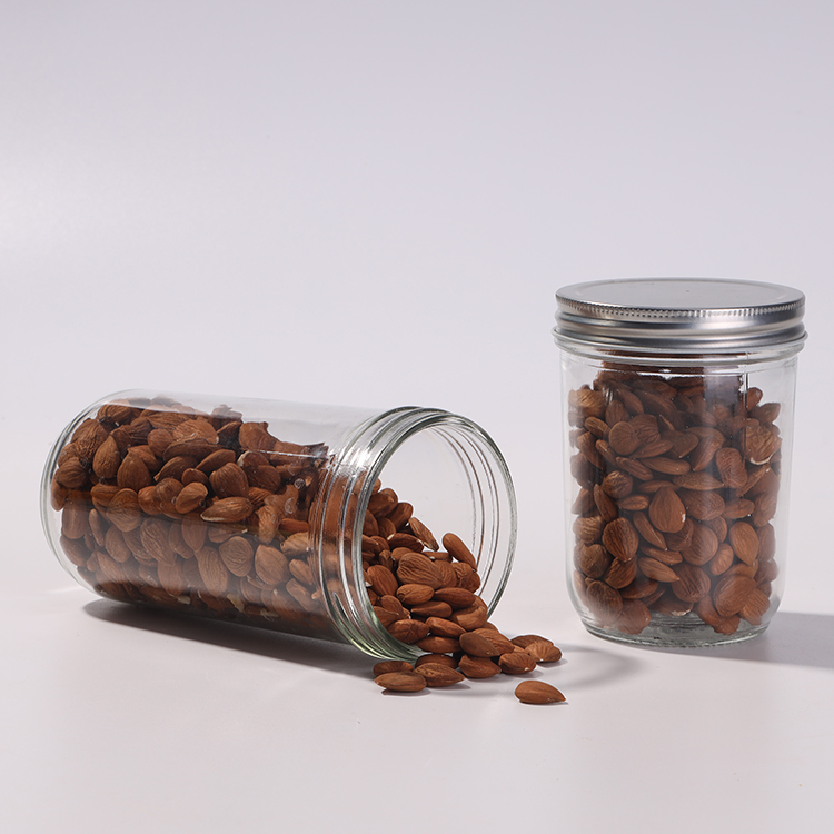 10oz 20oz Glass Mason Jar with Wide Mouth Metal Lid Mason Storage Jar